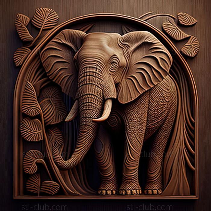 3D model st elephant (STL)